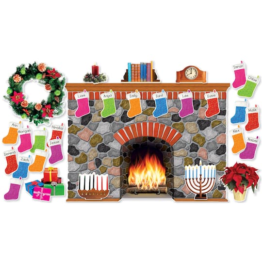 Scholastic&#xAE; Holiday Hearth Bulletin Board Set